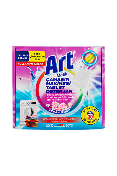 ART MATİK Çamaşır Makinesi Tablet Deterjan Renkliler 30 Yıkama