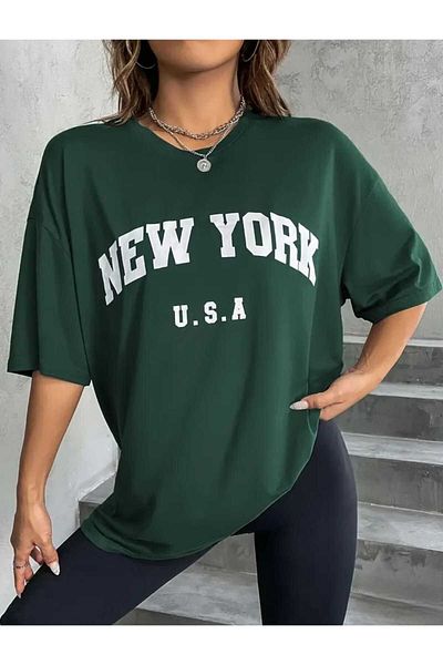 TekTarzz Unisex New York U.S.A εμπριμέ μπλουζάκι