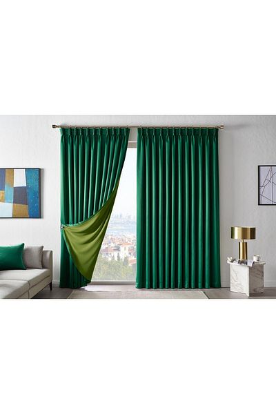 MebelPort Curtain Κουρτίνα Dauble Blackout Dimming Single Wing 1x2 American Battery Κουρτίνα φόντου