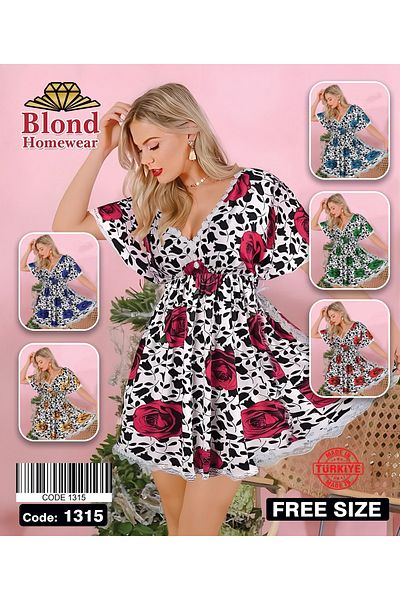 Wonder Girl Wonder Girl Lycra Fabric Rose Pattern Dress Mini Lace Guipure Detail