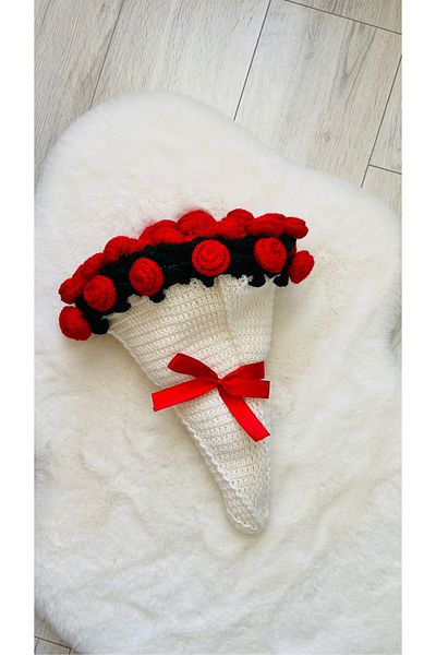 Butik Zahandmade Red Rose Bouquet 60 cm