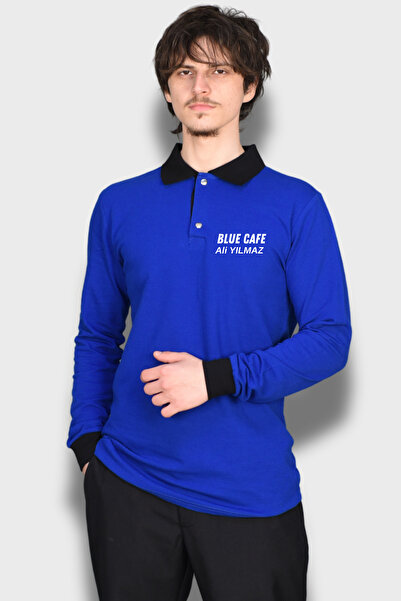 Üniformanya سويت شيرت Blue Chef مع هدية الاسم - النادل، الشيف، تي شيرت طويل ا...