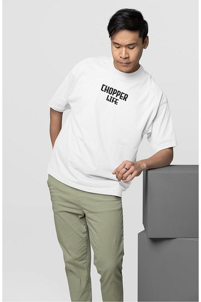 Fuddy Moda Μπλουζάκι με στάμπα Unisex Chopers Life Back, Μπλουζάκι με θέμα μοτοσικλέτας μεγάλου μεγέθους