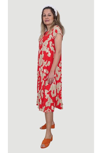 enmodaiçgiyim Viscose Fabric Picasso Patterned Women's Dress