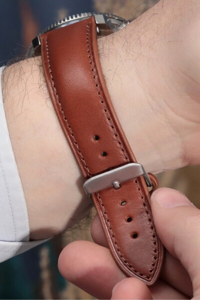 Onywatch 22mm Gerçek Deri Saat Kordonu Deri Saat Kayışı 22mm Saat Kordonu Der...