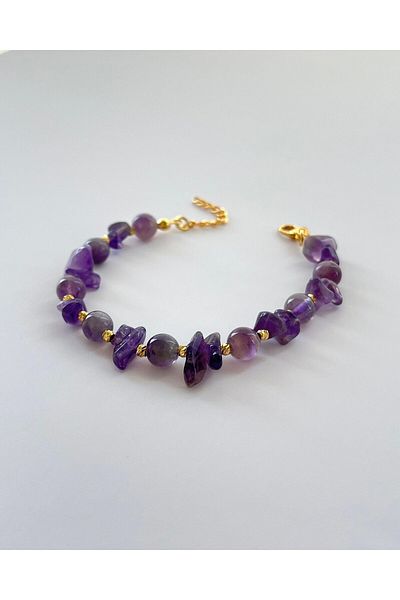eyla collection Amethyst Natural Stone Bracelet