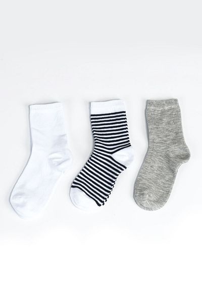 Aziz Bebe Boy's Seamless 3-Piece Socks 3 Years - 6 Years