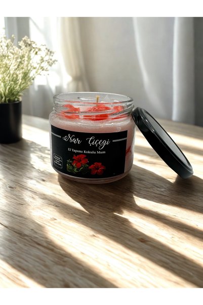 Verda Desing El Yapımı Mükemmel Nar Çiçeği Kokulu Kavanoz Mum