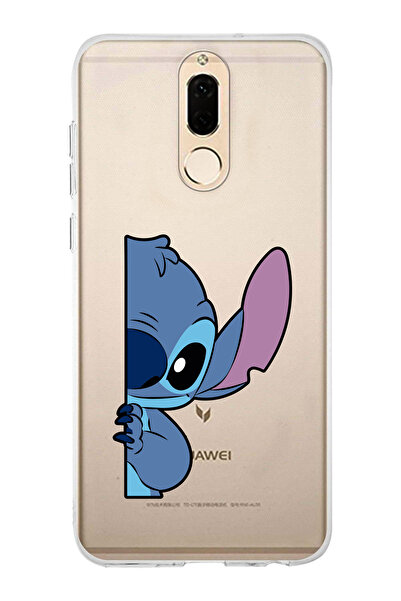 moonset Huawei Mate 10 Lite Uyumlu Stitch Tasarımlı Baskılı Şeffaf Telefon Kı...