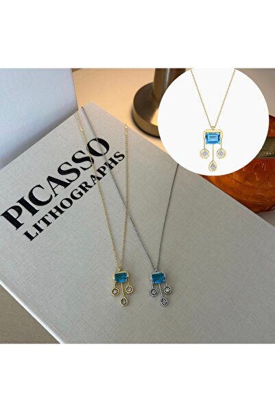 gingillo aksesuar Special Series Blue Stone Necklace
