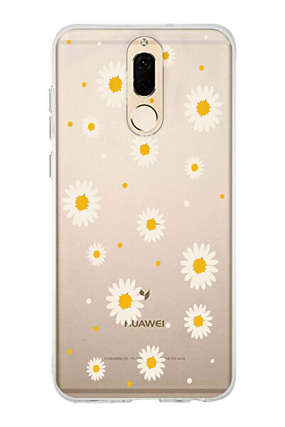 moonset Huawei Mate 10 Lite Uyumlu Papatya Tasarımlı Baskılı Şeffaf Telefon K...