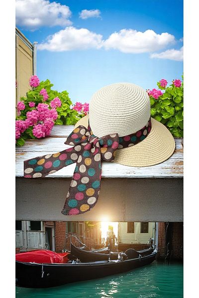 Deeplively Women's Straw Hat Summer Beach Hat Premium Quality - Foldable - Adjustable to Head
