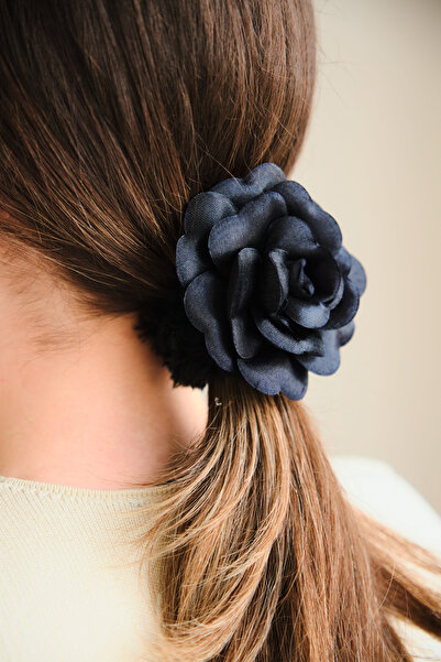 Monalisa Kadın Siyah Gül Peluş Toka Tek Adet