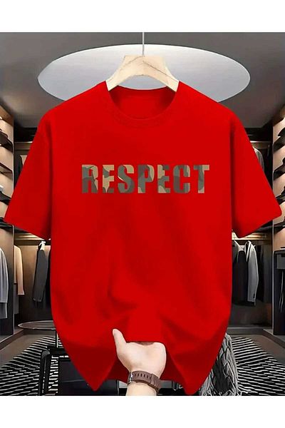 TekTarzz Unisex Men's Respect Camouflage Printed Tshirt