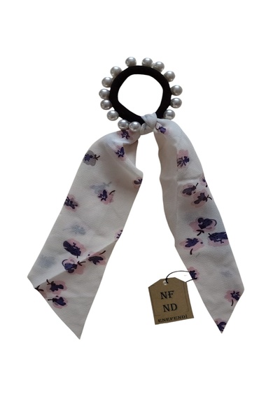 NF ND ENEFENDİ Cataramă elastică cu perle și pietre Eșarfă subțire Confortabi...