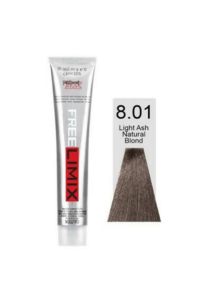 Hairstore Hair Dye Light Natural Ash Blonde 8.01 by Freelimix 100ml