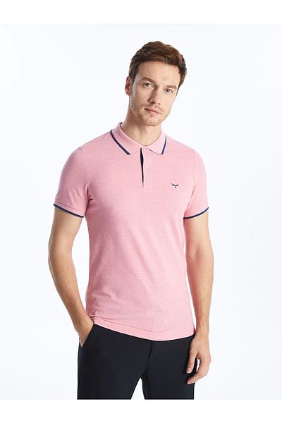 LC Waikiki Ανδρικό μπλουζάκι LCWAIKIKI Classic Pink Polo με κοντό μανίκι Pique