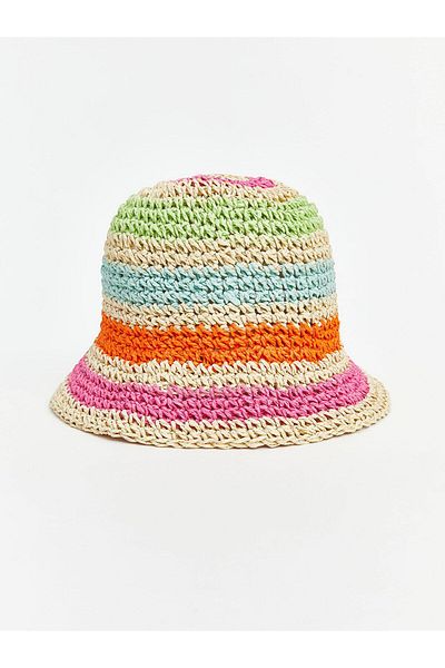LC Waikiki Lcw Baby Color Blocked Baby Girl Straw Hat (S5)