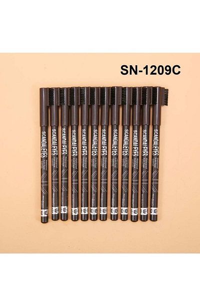 real beauty Full Coverage Eyebrow Liners Set of 12, Dark Brown