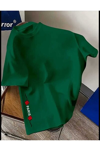 TekTarzz Μπλουζάκι Unisex Paris με σχέδιο τριαντάφυλλο