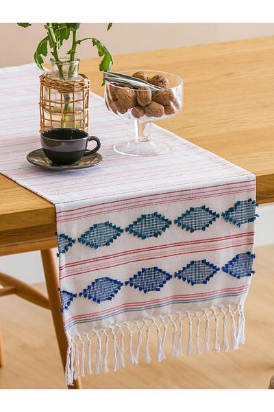 LC Waikiki Lcw Home Embroidered Tasseled Runner 40X120 cm (S5)