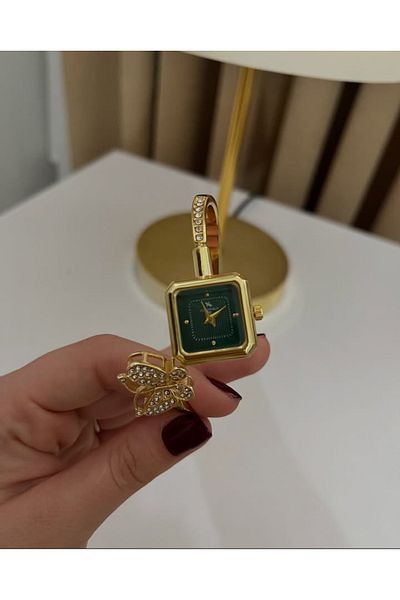 Enjoy ساعة اسوارة نسائية بتفاصيل الفراشة لعيد الام موديل جديد
