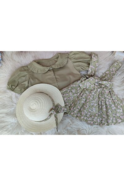 Tinypeople Cămașă pentru fete, pălărie, costum pentru fete, costum de sărbători pentru copii