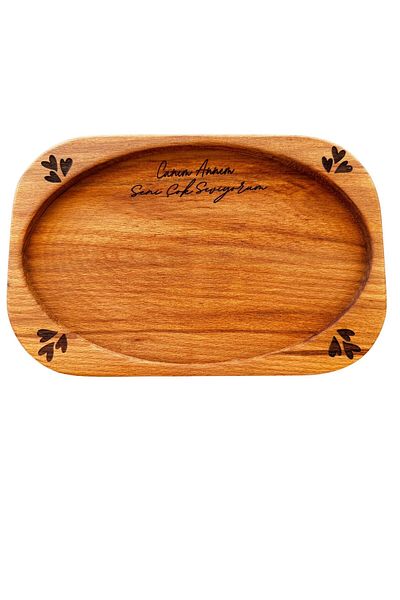 Lotuswoodart Beech Wood Single Tea Coffee Presentation Tray Mother's Day Special