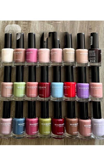 real beauty مجموعة طلاء أظافر مكونة من 24 لونًا متعدد الألوان