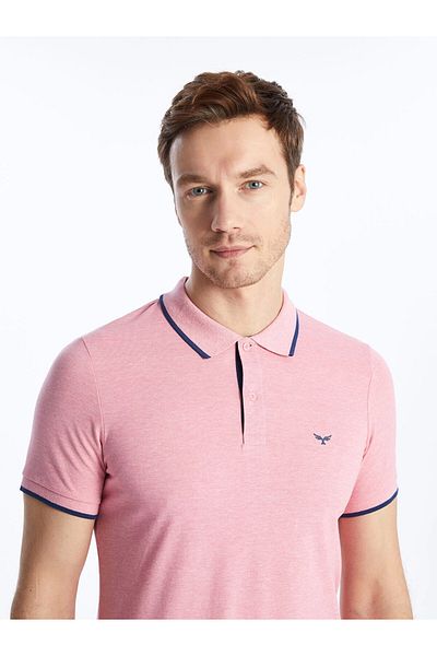 LC Waikiki Ανδρικό μπλουζάκι LCWAIKIKI Classic Pink Polo με κοντό μανίκι Pique
