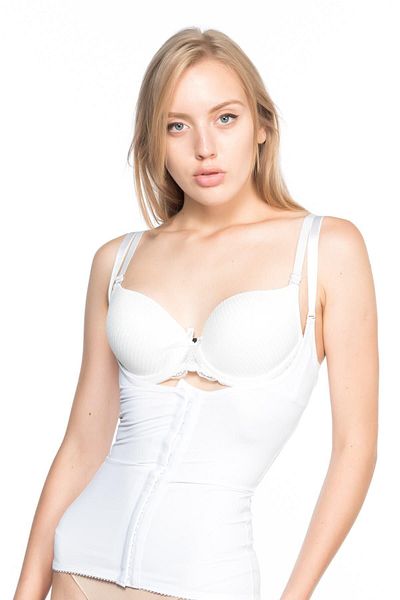 ASFSTORE White Mi Emay 2875 Underbust Waist and Hips Corset