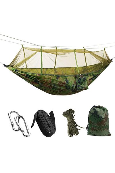 zola Hammock, nylon and polyester, insect protection, 140x260 cm, weight capacity 200 kg