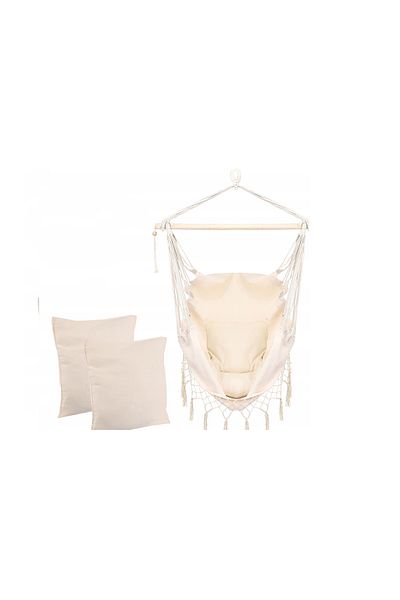 zola Chair hammock, Zola®, cotton, 130x100cm, cream, 2 pillows included