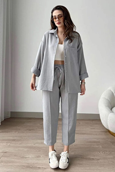 Swana Women's Shirt Linen 2 Piece Set