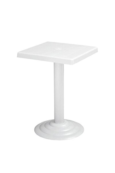 Omnipazar MT-GF402A Beyaz Testa Bahçe Balkon Sehpa 45x45 cm