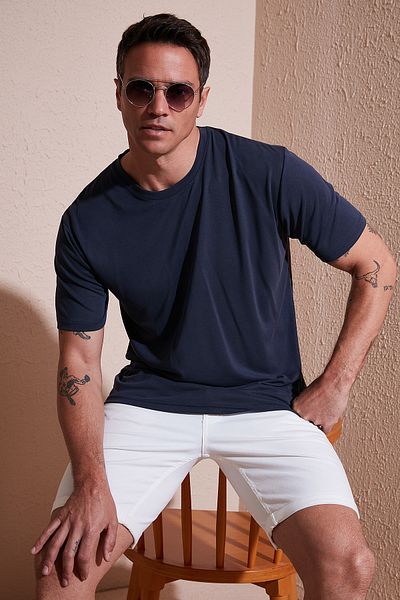 Buratti Ανδρικό T SHIRT Regular Fit Crew Neck Basic T-shirt 5902924