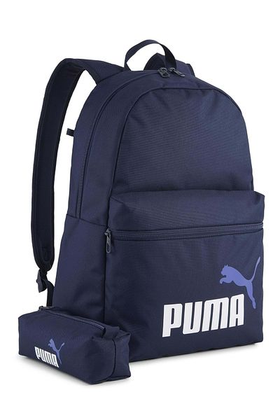 Puma Phase Backpack Set 091191 -03 Pen Holder Bag Unisex Backpack Navy Blue