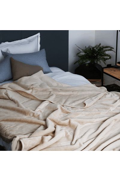 Brava Casa Royal Essence Blanket, Cream, 220x240 cm, Soft, Warm, Oeko-Tex Certified, BravaCasa