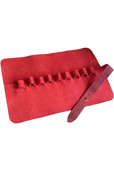 STOREMAX Ntwork Helsinki - Genuine Leather Natural Wide Design Roller Pen Holder (Red) Art 1087243