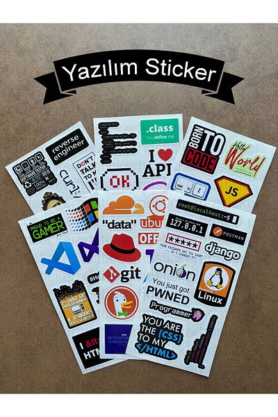 hdsticker 60 Pieces Software & Software Developer Laptop Notebook Tablet Label Sticker Set P57