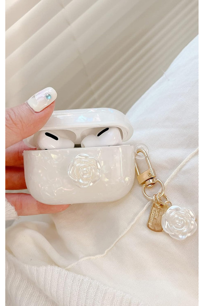 İPAX AirPods 2. Generation Pro Compatible Headphone Case Rose Patterned AirPods Case