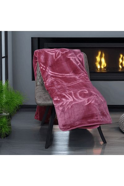 Brava Casa Royal Grace Blanket, Powder Pink, 220x240 cm, Soft, Warm, Oeko-Tex Certified, BravaCasa
