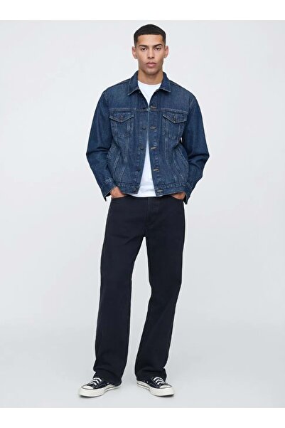 GAP V-New Denim Icon Jacket - Lıght 722737000 Icon Denim Ceket Erkek Kot Ceket LACİVERT