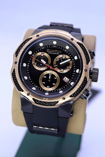 Quantum Black Silicone Cord Men's Wristwatch Asw123-I1947Q