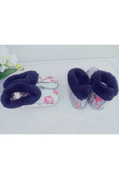 hoaryage 100% Γνήσιο δέρμα αρνιού με μαλλί Lamb's Leather ΠΑΠΟΥΤΣΙΑ Παντόφλες Μποτάκια