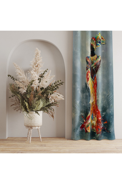 LadiesHome ستارة خلفية منقوشة بشكل فني - لمسة مذهلة وأصلية مقاس 140 × 260 سم ...