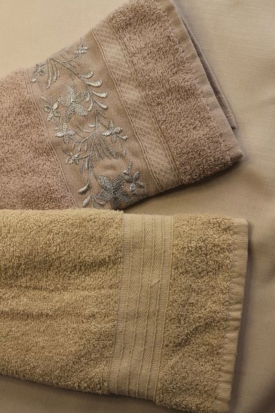 Durul Silky Towel Set 2 Pieces Jacquard Dove 50X90