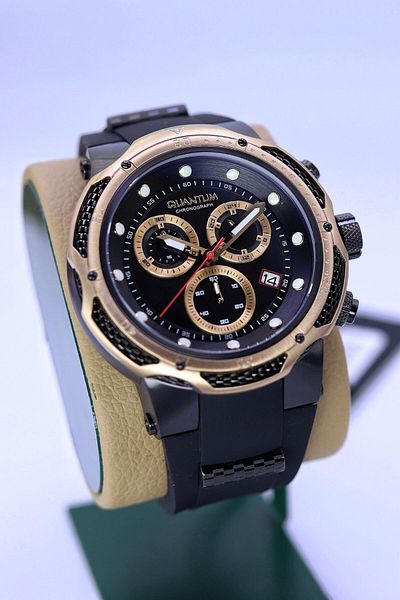 Quantum Black Silicone Cord Men's Wristwatch Asw123-I1947Q