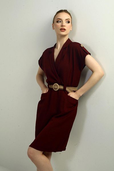 By Saygı Rochie de damă cu buzunar cu buzunar și curea