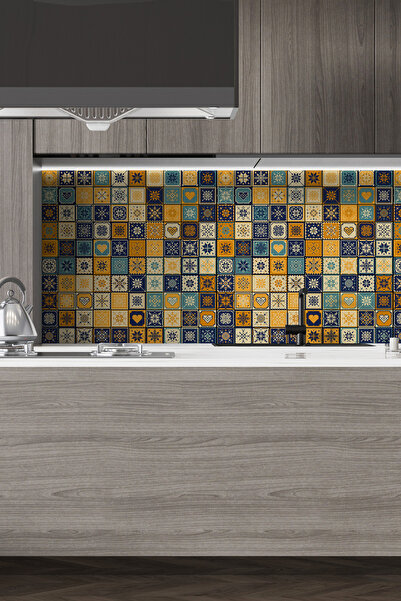 Pluswall Mutfak Tezgah Arası Folyo, Fayans Kaplama Folyosu, Geleneksel Serami...